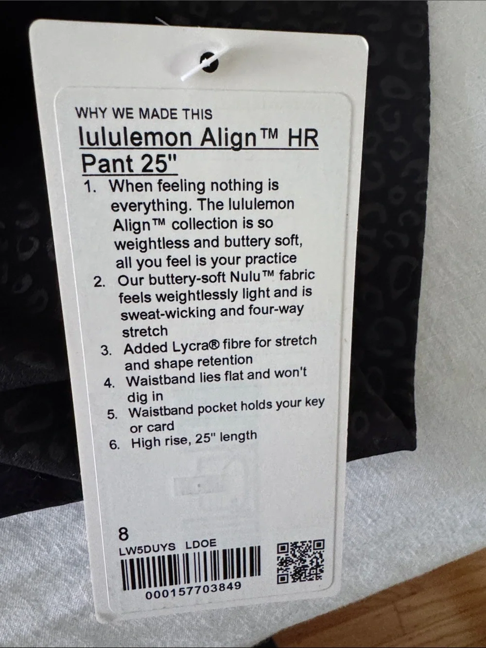 Lululemon Align Leggings 25” Leoard Shift Micro sz 8
